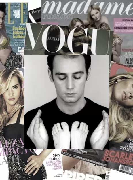 Diverses couvertures de magazines colorées mettant en vedette Bastien Gonzalez